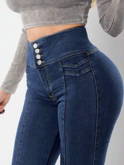 Jeans ajustados para mujer, pantalones vaqueros de ajuste ceñido que levantan el trasero, adecuados para citas, ir al trabajo, salidas elegantes, uso casual, con cremallera, apropiados para citas por la noche, uso diario, viajes, fiestas de té en primavera