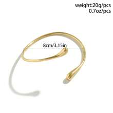 1pc European & American Design Lava Opening Arm Chain, Fashionable Liquid Flow Style Metal Arm Bracelet (Actual Shape Is Flat, Freely Adjustable)