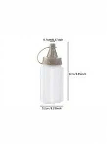 1/4 Stücke Gewürzdosierflasche Haushalt, transparente Sauce Flasche, Quetschflasche, geeignet für Büro, Lunchbox, Picknick, Öl, Sojasoße, Honig, Salat, Gewürz Flasche, Outdoor Grillen Gewürz Flasche, Küchen Gewürz Glas, Küchen Zubehör