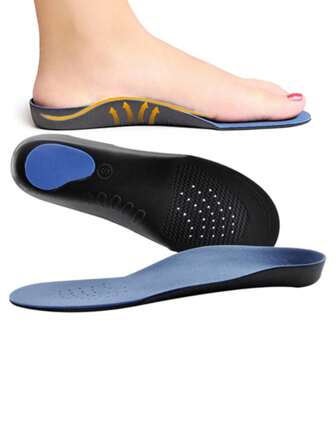 Höjden på innersulan för hålfotsstödet är 3 centimeter. Högkvalitativa 3D-innersulor i bekvämt plyschtyg för sportfot.