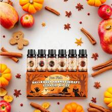 Set de aceites esenciales de aromaterapia de Halloween, caja de regalo de aceites de fragancia para DIY de difusión de aromaterapia doméstica