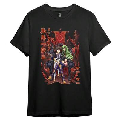 Code Geass Lelouch & C.C. Women's Cotton TShirt, Premium Cotton Print, Durable And Fashionable Casual Wear.