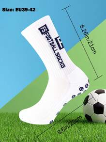 FLSHMCEN 1 paquete de calcetines de fútbol con agarre para hombres y cubrepantorrillas, protectores de pantorrilla antideslizantes para baloncesto, fútbol y deportes