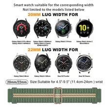 Correa de reloj de liberación rápida - Opción de ancho - Correas de reloj de 20 mm y 22 mm, correa de nailon elástica ajustable de bucle único como repuesto para hombres y mujeres - Correa elástica 20, 22 (estilo rayado) - Ver 9