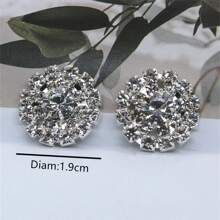 5pcs/set Copper Button, Rhinestone Decor Hand Sewing & Crafts Supply