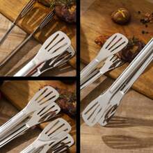 304 Stainless Steel Three-Wire Clamp Buffet Food Clip Bread Clip Steak Clip Thickened Multi-Function Barbecue Clip