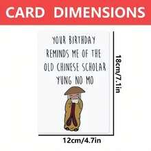 1pc, Interesting Birthday Card, Fun Birthday Card, Creatively Cute Patterned Card, The Best Gift For Friends And Family. - 1個 - 查看 2