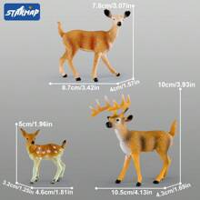 North American Forest Animal Figurines Educational Toy Cake Toppers,Realistic Jungle Animal Set, Christmas Birthday Gift For Kids Toddlers, Includes Elephant,Camel,Giraffe,Tiger Lion,Panda,Bear,Deer,Hippo,Rhino,Raccoon,Lynx,Wolf,Eagle,Beaver, Rabbit,Beaver,Bald Eagle, And More