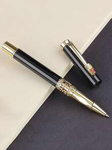 1 Piece High Quality Brand Dragon Crystal Rhinestone Business Men Gift Writing Pen Luxury Signature Pen School Supplies, Back To School - 1 Pen - View 4