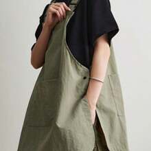1pc Workwear Apron, Water-Resistant Men's And Women's Cover Up, Kitchen, Home Use, Coffee Shop, Work Clothes