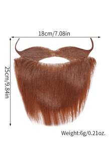 1 pièce Fausse moustache et sourcils réalistes, convient pour Halloween, Noël, Nouvel An, costume de bal masqué, fête de festival