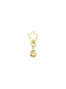1pc Cute Bubble Alphabet Charm Bag Pendant - Flower Shape Keychain, High Quality Gold Letters A-Z, Shiny Alloy Bag And Backpack Pendant - Perfect Gift For Birthdays And Special Occasions, Keychain Ring Bag Backpack Pendant Car Pendant, Gift For Women And Girls, Wallet And Handbag Accessories, Bag Pendant, Best Gift For Lovers, Friends, Party Souvenirs
