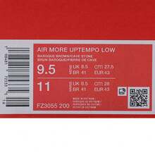 Nike 男款 AIR MORE UPTEMPO LOW 休闲运动鞋，低帮，FZ3055-200 - 黑色 - 查看 6