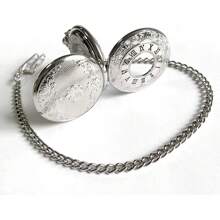 New  Vintage Hand Wind  Pocket Watch For Men, Mechanical Pocket Watch  Chain, Mens Skeleton Pocketwatch