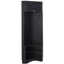 Wardrobe Set Modern Wardrobe, Hallway Wardrobe, 4 Hanging Hooks Black, Dimensions: W53/ /53/H180 Cm