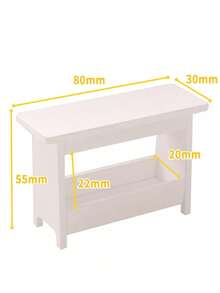 Canapea din piele în miniatură la scară 1:6/1:12, masă din lemn albă, opțiuni de canapea simplă și canapea dublă, potrivită pentru decorul mobilierului pentru casa de păpuși!