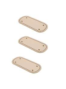1 pieza/3 piezas Fondo de bolso a ganchillo, cojín de fondo de bolso, cojín ovalado de PU para fondo de bolso con agujeros para hacer bolsos y carteras, base ovalada tejida a mano para bolso, soporte de fondo de bolso de PU, placa de fondo ovalada DIY para bolso, herramientas de ganchillo 22*10cm de largo para fondo de bolso de punto, base de bolso de PU hecho a mano con agujeros, accesorios para fondo de bolso de ganchillo DIY