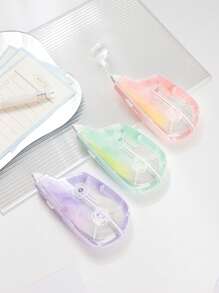 TWINGO 1 Pc Push-Pull Correction Tape, Creative Gradient Pattern Push-Pull Design Correction Tape - Core Length Of 30 Meters, PET Material Transparent And Visible Internal Contours Dustproof Mouth Guard, Suitable For Learning, Writing, Textbook Answering, Writing Errors And Correction Of Typo Learning Tools, Fashionable And Portable School Supplies, Essential For Back-To-School Season,School Supplies,Back To School