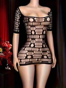 Sexy Code Lady! Crotchless One-Piece Stockings With Mesh Perspective, Exclusive To Adults, Release Unlimited Charm, Unlock A New Level Of Privacy And Sexiness