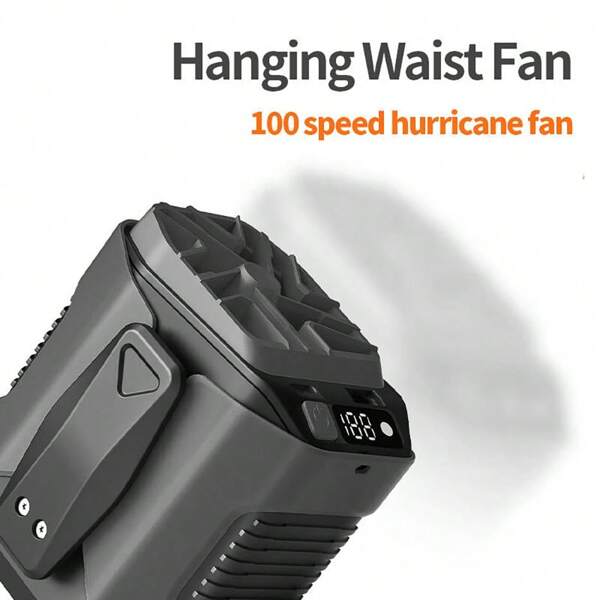 10000mAh Portable Waist Fan Clip On Cooling, Powerful Airflow, Shirt Fans Rechargeable, Ajustd Speeds Body Fan With Neck Strap, Wearable Belt Fans For Outdoor Work Travel