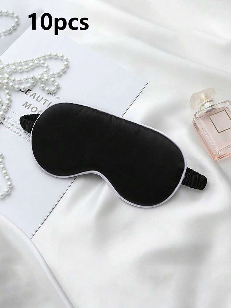 1个/3个/5个/10个装，黑色、香槟色、灰色、粉色、绿色、蓝色、深绿色双面丝滑透气睡眠眼罩，缓解眼部疲劳，适合女孩午睡，遮光眼罩，不紧绷 - 彩色 - 查看 21