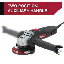 Amoladora angular con cable Hyper Tough de 6 amperios, con mango, protección ajustable, disco de esmerilado de 4-1/2 pulgadas y llave, en condición nueva - 1 - Ver 5