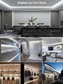 Fita de LED 12V ultrabrilhante - SMD 2835, 196,85 polegadas, 120 LED/m, iluminação flexível branca quente para quarto, cozinha, festas e muito mais, luzes decorativas