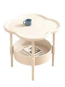 1件创意现代简约茶几可移动边桌适用于客厅沙发床边床头柜阳台适合卧室客厅阳台安装