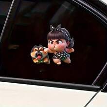 拳击女孩 PVC 贴纸、汽车划痕贴纸、车窗、卡车、笔记本电脑、玻璃墙装饰贴纸