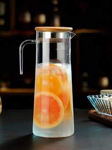 1pc Cold Water Jug With Tap And Removable Filter - Home Kitchen, Camping, Party Beverage Dispenser, Clear Plastic Beverage Container With Handle, Portable Water Bottle, Kitchen Essential, Fashion Design, Lid Design - Multicolor - View 10