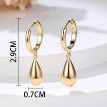 1 Paar minimalistischer geometrischer Wassertropfen Anhänger Ohrringe, modischer Schmuck Geschenk für sie, Party & Date
