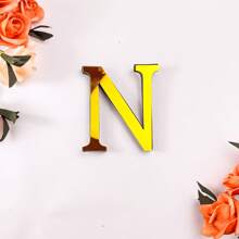 1 Piece 3D Acrylic Mirror Letter Art Wall Sticker - Light And Shadow Intertwined Space Aesthetic Symbol, Gold/Silver/Black/Rose Gold Oversized Letters Self-Adhesive Home Decorative Letter Logo Art Sticker, Artistic 3D Thickened Acrylic Mirror Letters Wall Sticker (3.93/5.9/7.87/11.81 Inches)