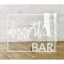 1 件甜品吧台桌标 || 亚克力婚礼标牌开胃小菜蛋糕桌标牌糖果吧新娘送礼会单身派对透明、婚礼标牌、婚礼物品、婚礼派对用品、婚礼必需品、婚礼用品、婚礼装饰 - 彩色 - 查看 7