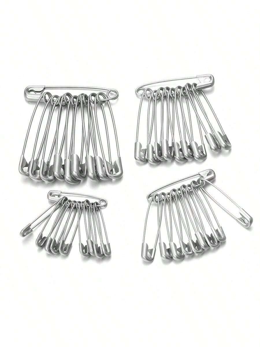 12pcsPack 20-56mm Rust-Proof Stainless Steel Needle & Pin Sleeve Button, Clasp, Waterproof Diy Accessories