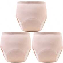 6件柔软训练裤，透气可洗幼儿训练裤，四季皆宜，混色，送给男宝宝和女宝宝的理想礼物，针织面料，防漏，布尿布替代品