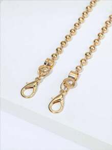 Minimalistischer neuer Metallkugelketten DIY Taschengurt, Umhängetasche Kette, rostfreier goldener Metallgriff, modisches und langanhaltend Geschenk für Anfänger, Bürodamen, Teenager, Studentinnen