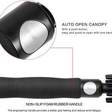 Golf Umbrella Large 60/62/68 Inch Automatic Opening And Closing Golf Umbrella Large Oversized Double Ceiling Ventilated Umbrella Windproof And Waterproof Unisex - Black - View 5
