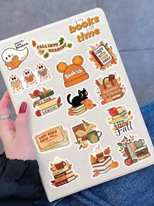 50 adesivos de grafite com desenhos animados e cores quentes para decorar guitarras, cadernos, malas, adesivos de diário faça você mesmo, materiais escolares, volta às aulas