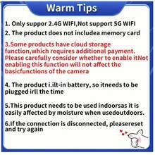 1个/2个迷你摄像头，无线远程监控摄像头，支持1080P高清视频，2.4G WiFi，广角监控和远程查看，家用安防监控摄像头