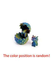 1pc 3D Printed Dragon Egg Hatching Set, Can Open Dragon Eggs With Cute Dragon Models, Creative Model Fantasy Decorations, Suitable For Home And Office Decoration, Unique Gifts And Handicrafts (Random Eye Colors)