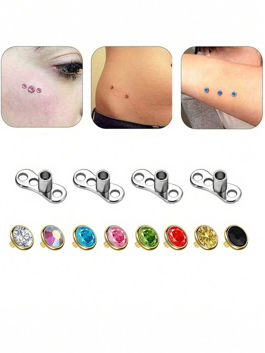 12pcs/Set Fashion Stainless Steel Body Piercing Jewelry For Women Men