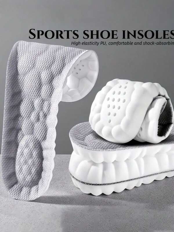زوج واحد من بطانات الأحذية الناعمة ذات المرونة العالية والقابلة للتنفس للرجال والنساء، تمتص الصدمات وتدعم القوس لأحذية الرياضة والأحذية اليومية