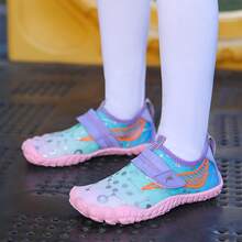 Shoes Barefoot Aqua Socks Outdoor Indoor Quick Dry Sandals Lightweight Slip On Walking Sneakers Beach Pool Swim (Little/Big) - 7-藍色/粉紅色 - 查看 7