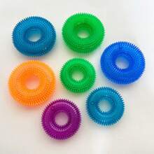 1 Pc Squeaky Interactive Dog Chew Toy, TPR Material For Teeth Cleaning, Multi-Color For Indoor And Outdoor Use