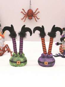 1 Peça Decoração de Perna de Bruxa para Halloween, Adereço de Festa, Enfeite para Vitrine de Loja, Presente de Feriado