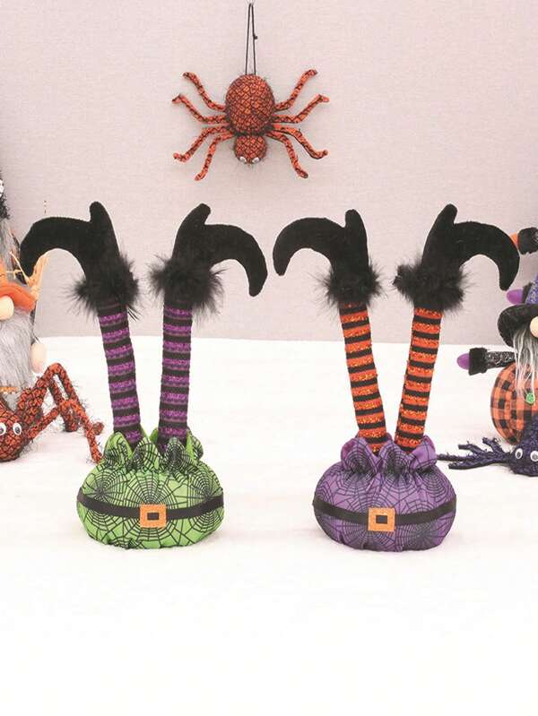 1 Peça Decoração de Perna de Bruxa para Halloween, Adereço de Festa, Enfeite para Vitrine de Loja, Presente de Feriado
