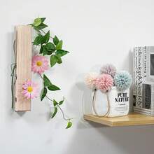 1 件巨型晾衣夹毛巾架 - 方便容纳多条毛巾，多功能衣架或挂钩，易于壁挂安装 - 增添乡村农舍魅力，超大浴室装饰，节省空间的设计 - 原木色 - 查看 6