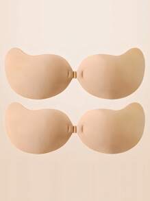 2pcs Invisible Strapless Adhesive Silicone Bras, Sexy Push-Up Bralette, Seamless Backless Bras, Suitable For Various Occasions