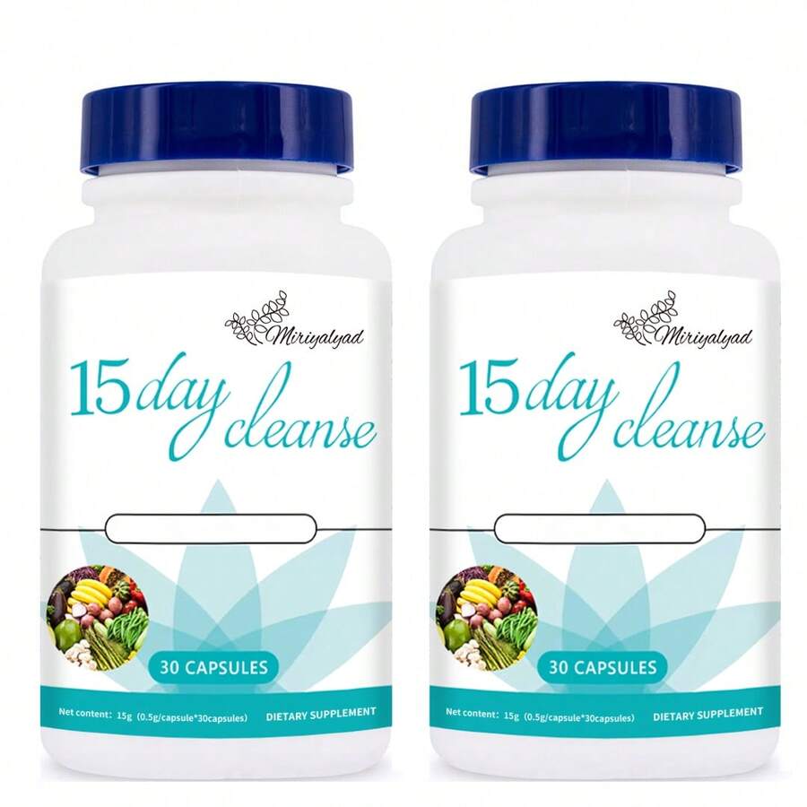 [Weight Loss Products]15 Day Cleanse - Gut And Colon Support | Caffeine Free | Advanced Formula With Cascara Sagrada, & Psyllium Husk | 1 Bottle Of 30 Capsules - 2PCS - 查看 1