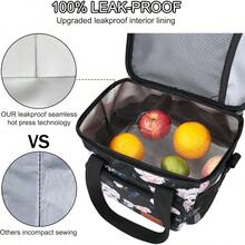 Local Shipping-Femuar Reusable Lunch Box For Men/Women - Insulated Lunch Bag Leakproof Lunchbox For Work Office Picnic Beach - Freezable Lunch Cooler Bag With Adjustable Shoulder Strap - Black - Hoa hồng - Xem 3